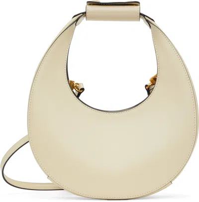 Staud Off-white Mini Moon Bag In Crm Cream