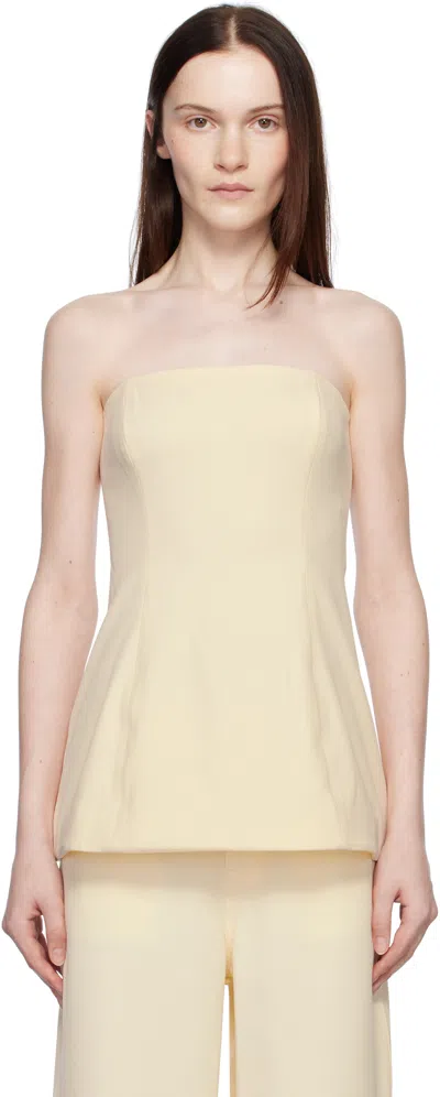 Staud Off-white Silvia Tube Top In Ecr Ecru