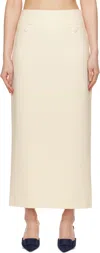 Staud Tailored Skirt With Slit And Pockets In White