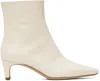 Staud Off-white Wally Ankle Boots In Cream
