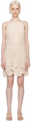 STAUD OFF-WHITE WHIMSY MINIDRESS