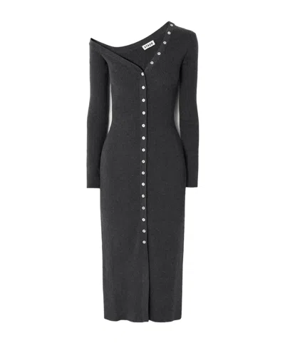 Staud Off-shoulder Dress In Orange