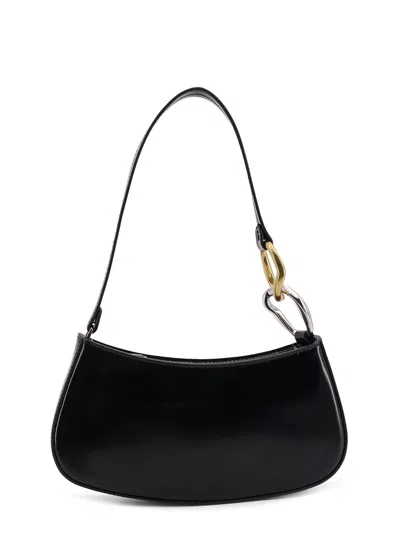 Staud Ollie Bag Leather Shoulder Bag In Black