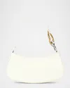 Staud Ollie Chain-link Leather Shoulder Bag In Paper