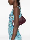 Staud Ollie Curved-handle Leather Shoulder Bag In Purple