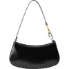 Staud Ollie Leather Shoulder Bag In Black