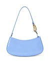 Staud Ollie Leather Shoulder Bag In Blue Hydrangea