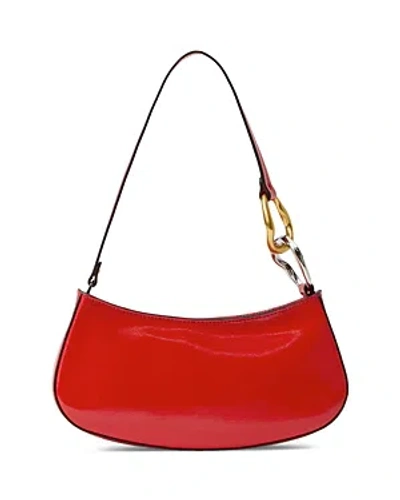 Staud Ollie Leather Shoulder Bag In Cherry