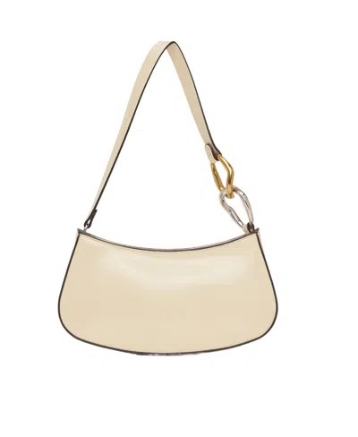 Staud Ollie Leather Shoulder Bag In Nude