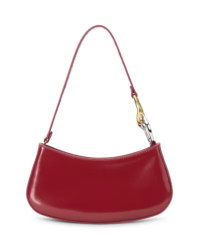 Staud Ollie Leather Shoulder Bag In Pinot