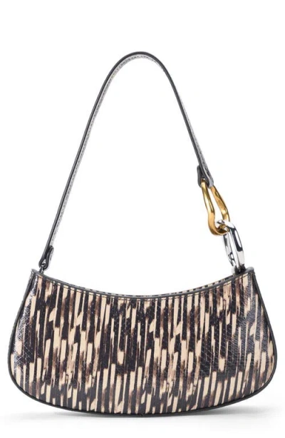Staud Ollie Leather Shoulder Bag In Brown