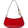 Staud Ollie Leather Shoulder Bag In Red