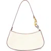 Staud Ollie Leather Shoulder Bag In White