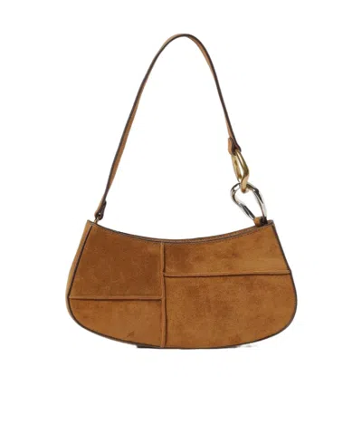 Staud Ollie Panelled Shoulder Bag In Brown