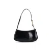 Staud Ollie Calfskin Chain Link Shoulder Bag In Black