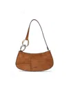 Staud Ollie Suede Shoulder Bag In Brown