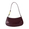 Staud Ollie Shoulder Bag With Curved Handle In Red