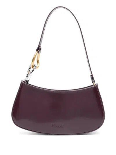 Staud Ollie Shoulder Bag With Curved Handle In Red