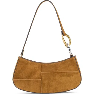 Staud Ollie Suede Shoulder Bag In Brown