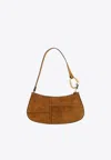 Staud Ollie Suede Shoulder Bag In Brown