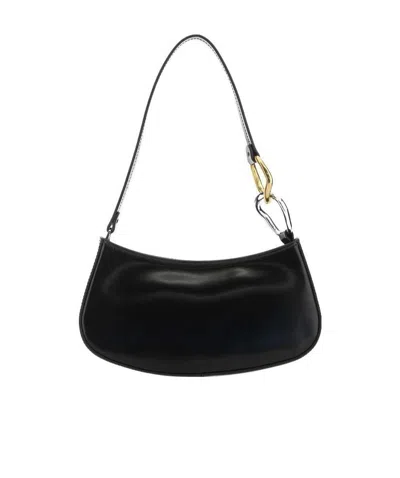 Staud Ollie Zipped Shoulder Bag In Black