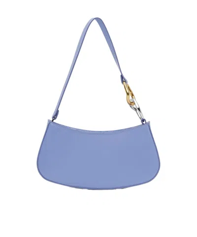 Staud Ollie Zippered Shoulder Bag In Blue