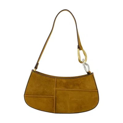 Staud Ollie Shoulder Bag  Leather Brown In Green