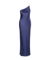 Staud One Shoulder Dress In Blue