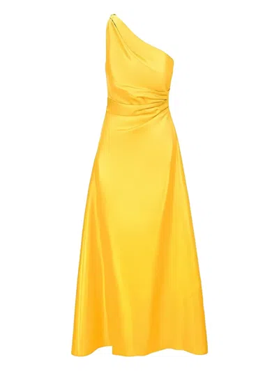 STAUD ONE-SHOULDER MIDI DRESS