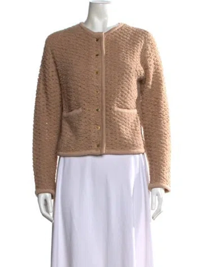 Pre-owned Staud Open Front Sweater In Neutral