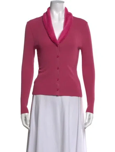 Pre-owned Staud Open Front Sweater In Pink