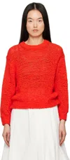 Staud Orange Cala Sweater In Cay Cayenne