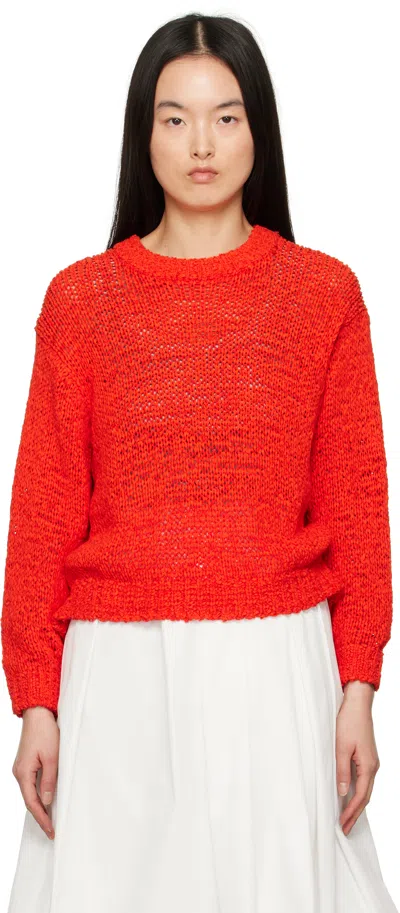 Staud Orange Cala Sweater In Cay Cayenne