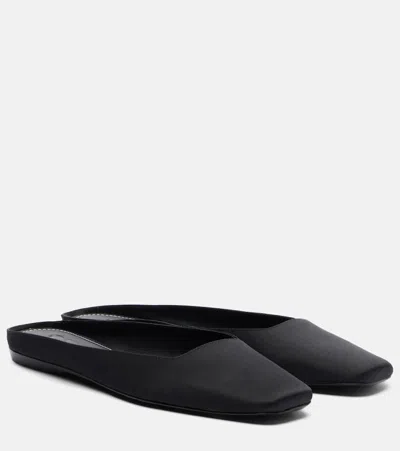 Staud Otto Satin Mules In Black