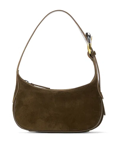 Staud Owen Bag In Suede In Brown