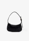 Staud Owen Leather Shoulder Bag In Black