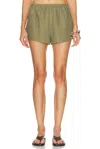 Staud Paddle Linen Short In Multi