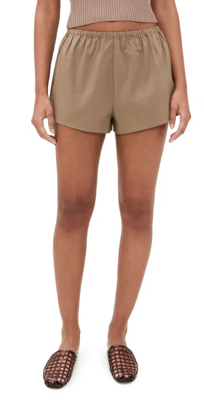 Staud Paddle Shorts Taupe