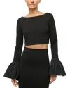 Staud Paige Bell Sleeve Top - Exclusive In Black