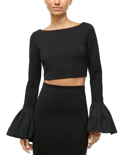 Staud Paige Bell Sleeve Top - Exclusive In Black