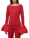 Staud Hawthorne Dress In Rouge In Multi