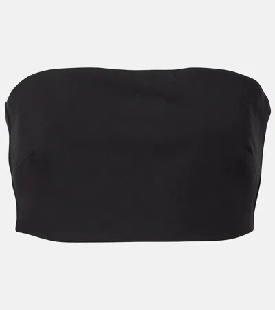 STAUD PALLADIUM STRAPLESS CROP TOP
