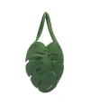 Staud Palm Cutout Embossed Textured-leather Bucket Bag In Green
