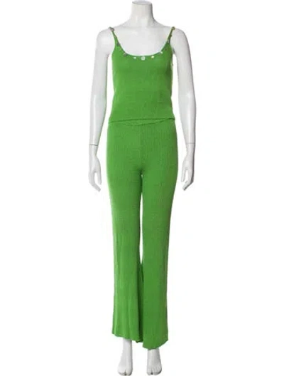 Pre-owned Staud Pant Set In Green