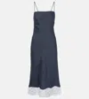 Staud Midikleid Paolo Aus Einem Leinengemisch In Weiss