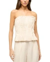 Staud Women's Parma Linen Pleated Tube Top, Natural In Natural