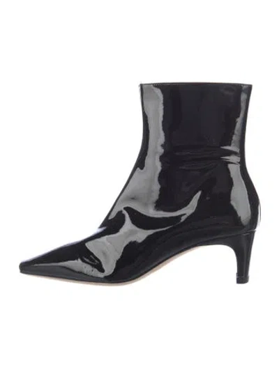 Pre-owned Staud Patent Leather Boots In Black
