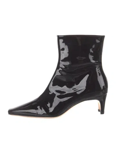 Pre-owned Staud Patent Leather Boots In Black