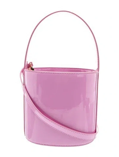 Pre-owned Staud Patent Leather Bucket Bag In Pink