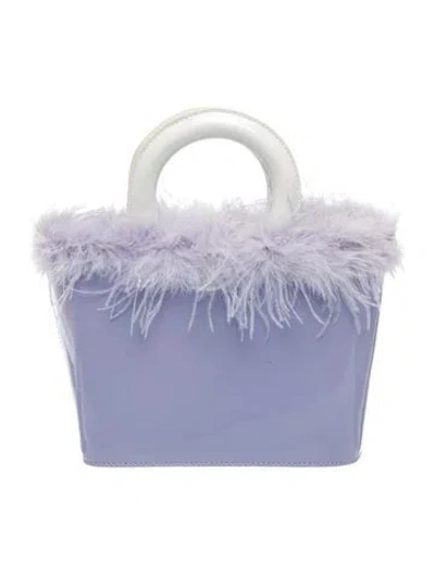 Pre-owned Staud Patent Leather Bucket Bag In Purple